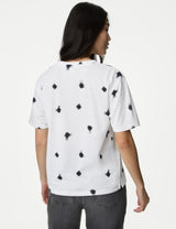 Camiseta estampada de manga corta de estilo relax