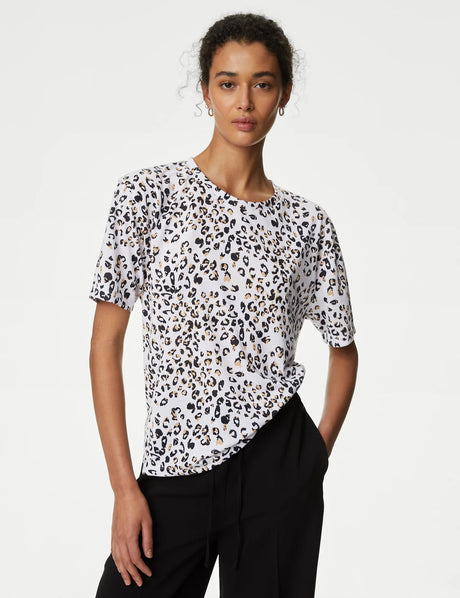 Camiseta estampada de manga corta de estilo relax