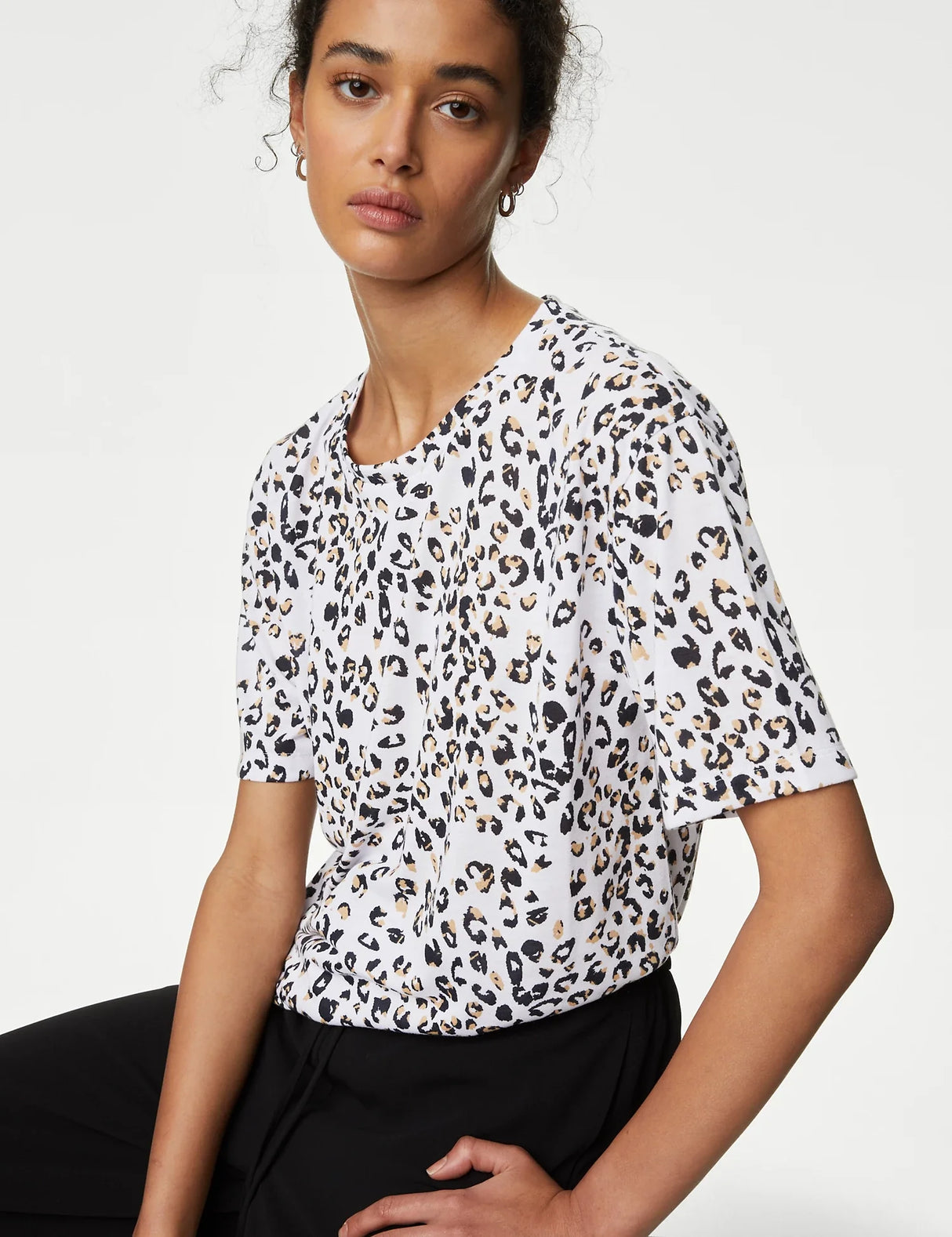 Camiseta estampada de manga corta de estilo relax