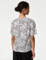 Camiseta estampada de manga corta de estilo relax