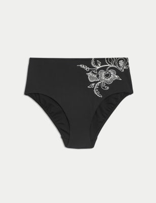 Parte baja de bikini bordada