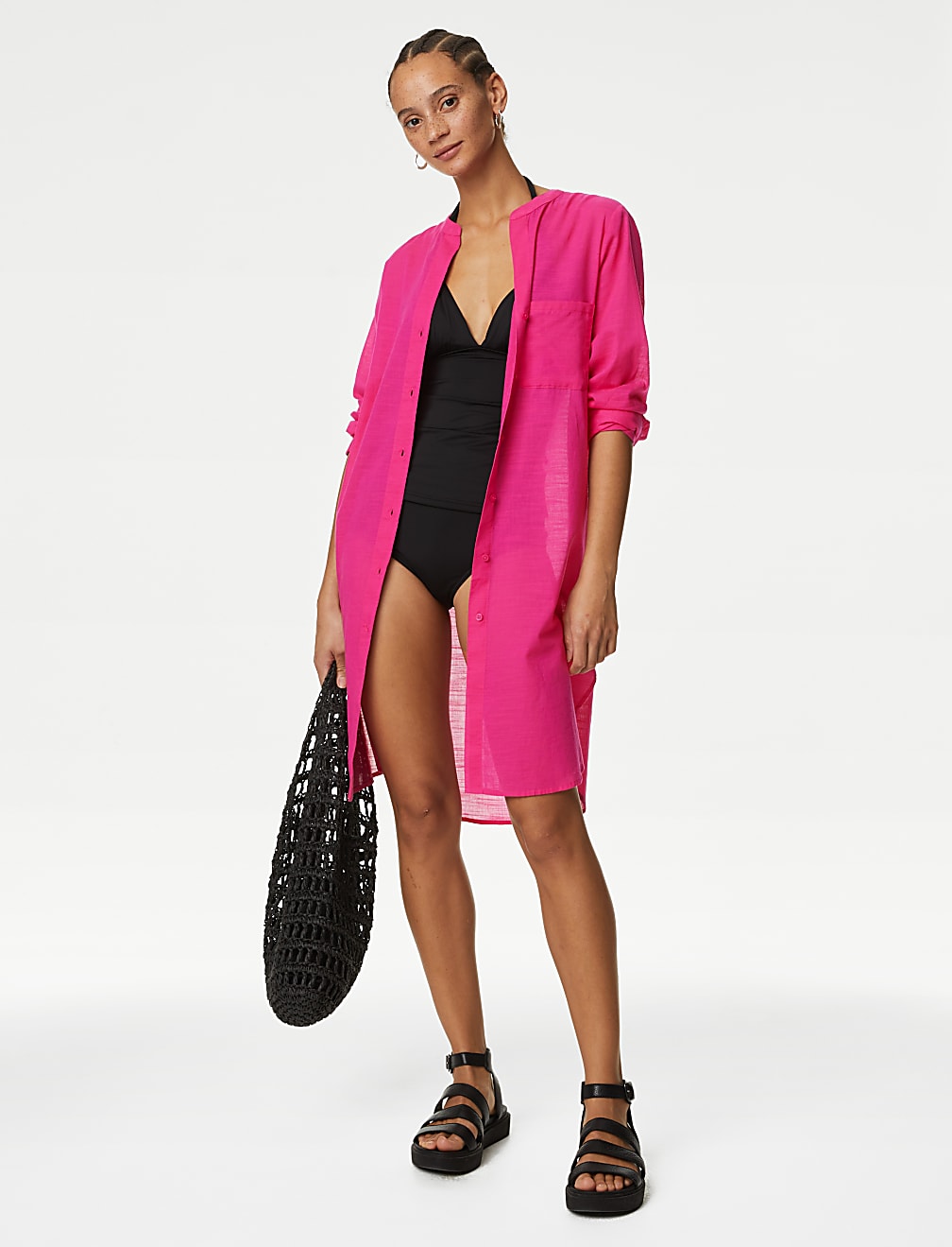 Vestido de playa camisero