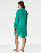 Vestido de playa camisero