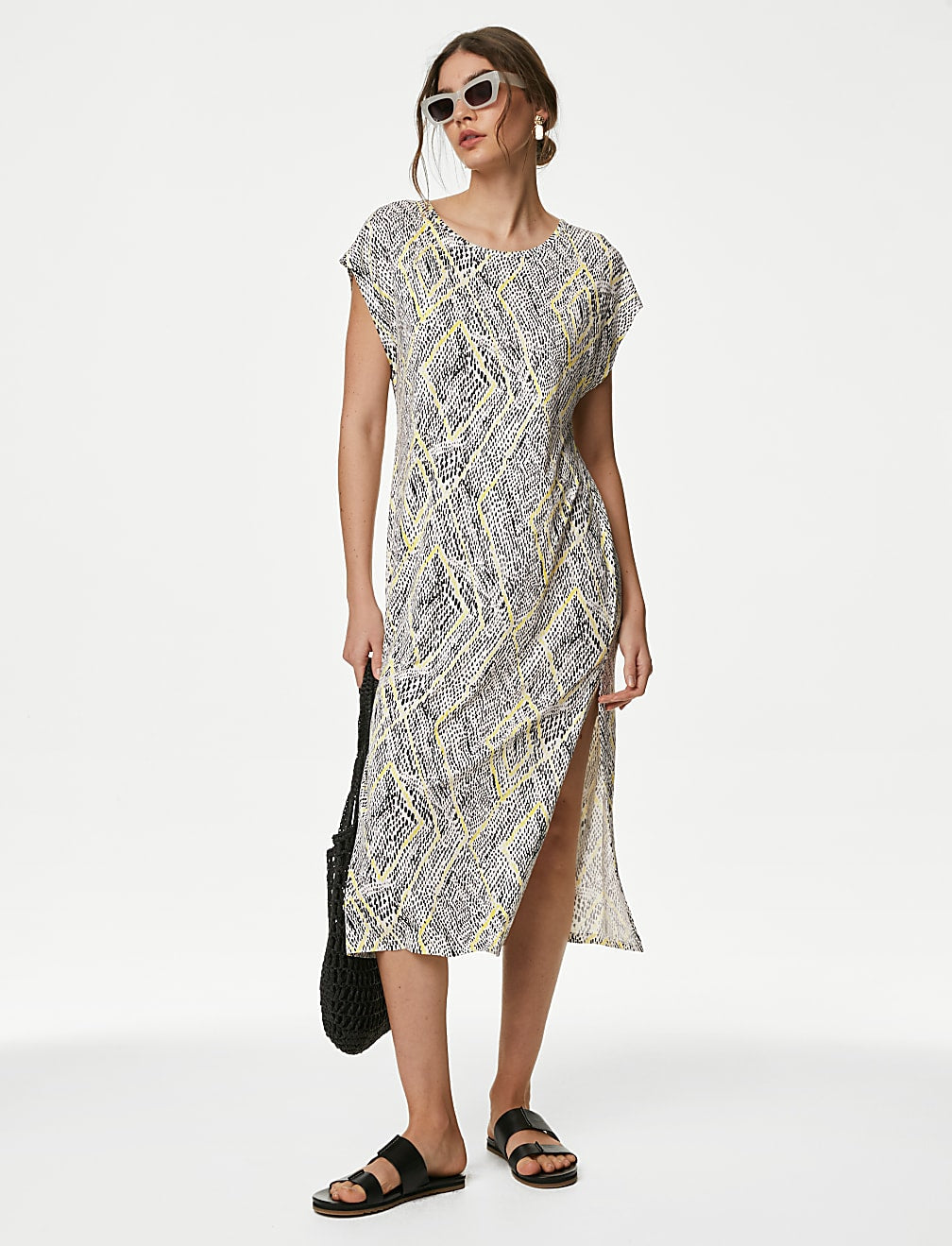 Vestido de punto de largo midi