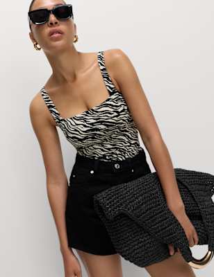 Tankini con diseño Cebra