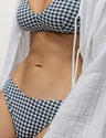 Parte baja de bikini de cuadritos Vichy