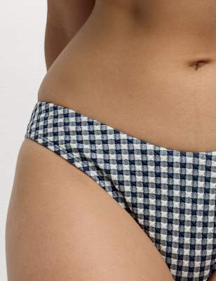 Parte baja de bikini de cuadritos Vichy