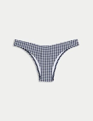 Parte baja de bikini de cuadritos Vichy