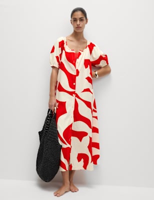 Vestido de lino diseño botones