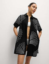Vestido de lino manga corta