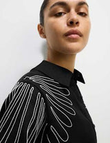 Vestido de lino manga corta