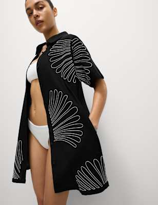Vestido de lino manga corta