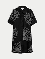 Vestido de lino manga corta