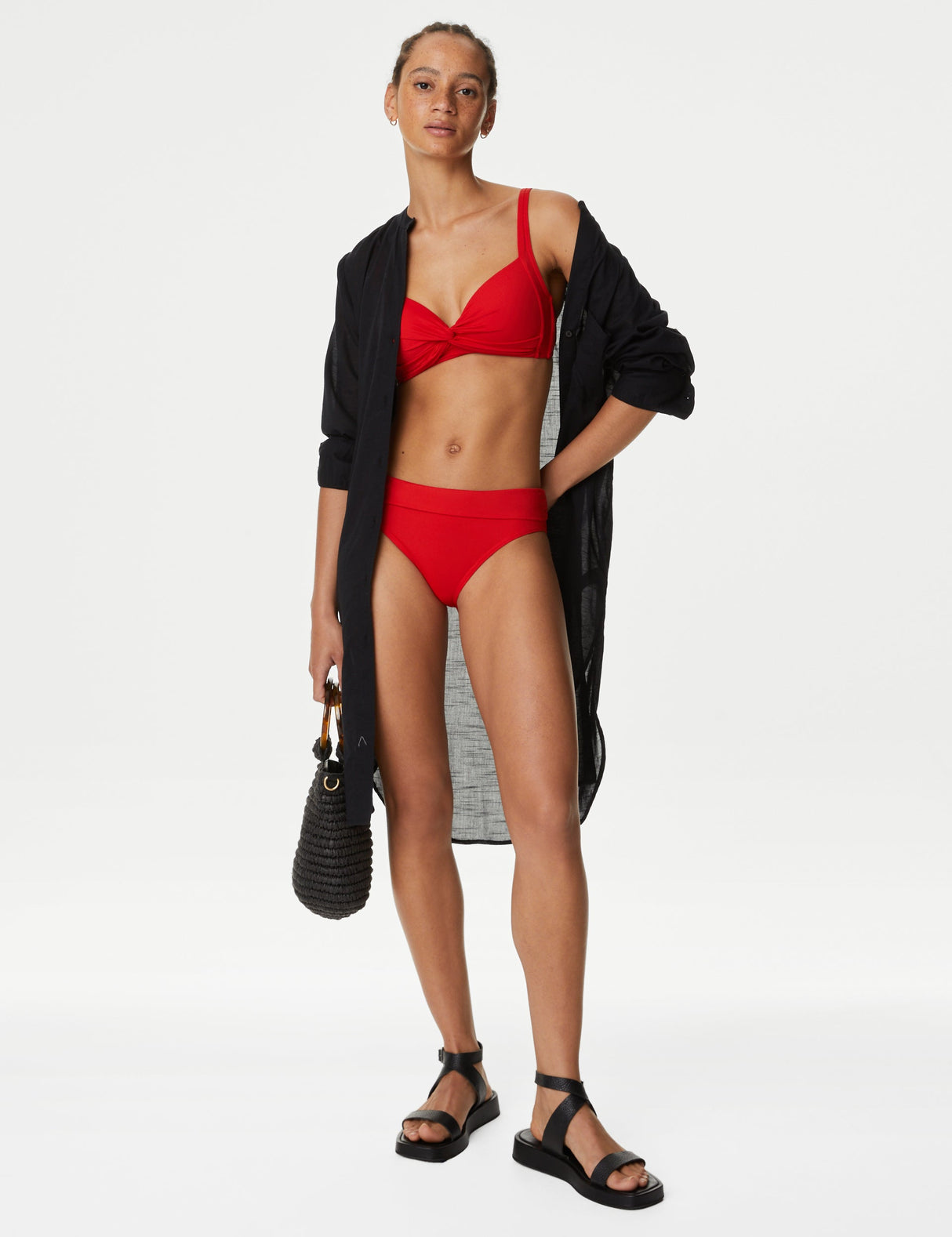 Parte baja de bikini roll top