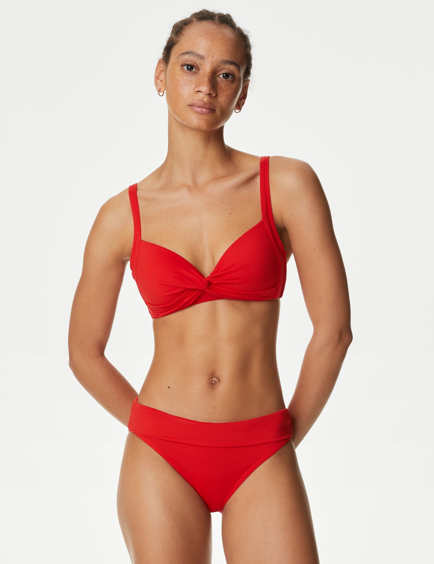 Parte baja de bikini roll top