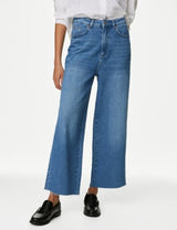 Pantalón vaquero tamaño pescador de corte ancho