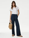 Pantalón de lino viscosa wide