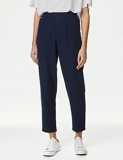 Pantalón de lino-viscosa Taper