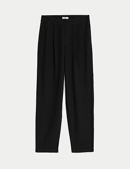 Pantalón de lino-viscosa Taper