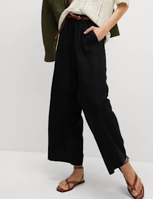 Pantalón pescador de lino viscosa