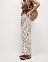 Pantalón pescador estampado de viscosa