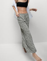 Pantalón pescador estampado de viscosa