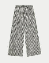 Pantalón pescador estampado de viscosa