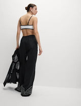 Pantalón estampado de lino-viscosa