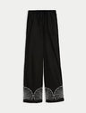 Pantalón estampado de lino-viscosa