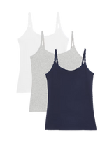 Pack 3 top tiros con vivo encaje