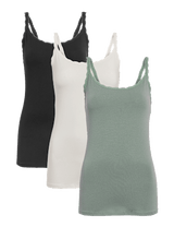 Pack 3 top tiros con vivo encaje