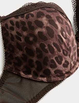 Sujetador con aro preformado y diseño leopardo
