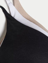 Pack 3 sujetadores sin aro algodón