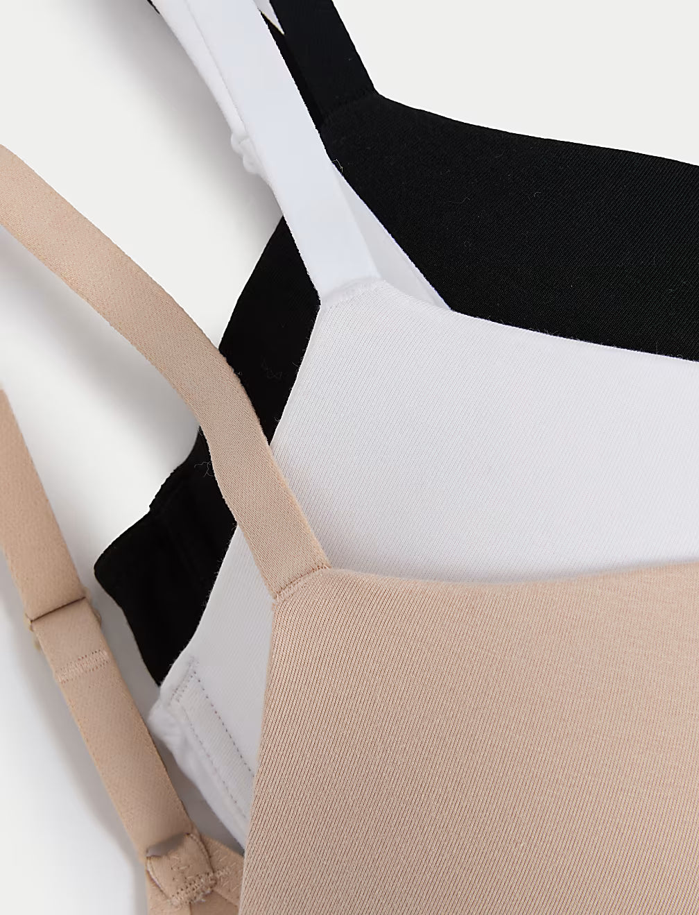 Pack 3 sujetadores de algodón Push Up