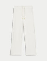 Pantalón de corte recto waffle