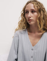 Pijama con top abotonado de manga larga