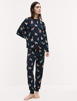 Pijama de manga larga con diseño navideño