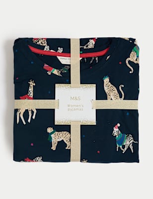 Pijama de manga larga con diseño navideño