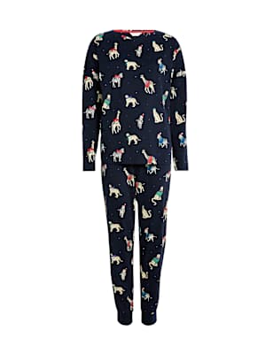 Pijama de manga larga con diseño navideño