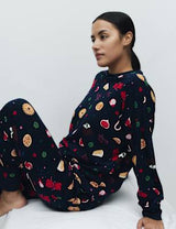 Pijama de manga larga estampado