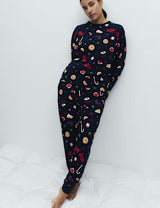 Pijama de manga larga estampado