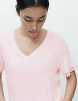 Pijama de viscosa de manga corta con patalón de puño