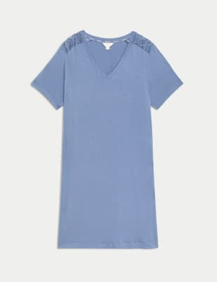 Camisola de manga corta de viscosa