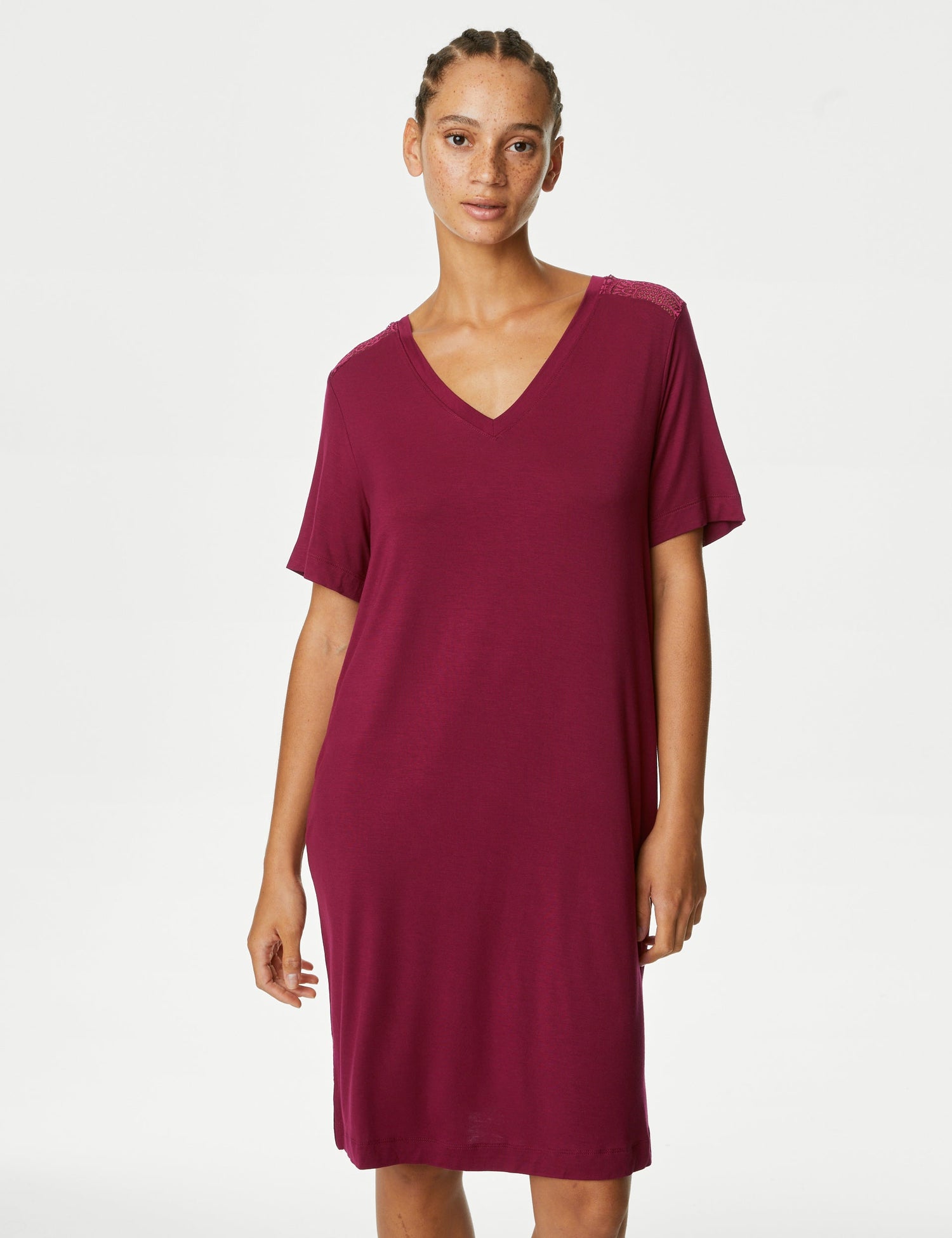 Camisola de manga corta de viscosa