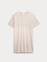 Camisola de manga corta de rayas