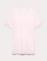 Camisola de viscosa de manga corta con escote en pico