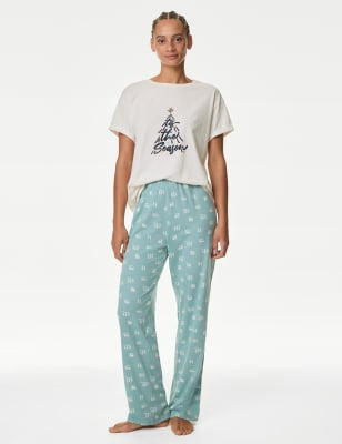 Pijama de manga corta con diseño