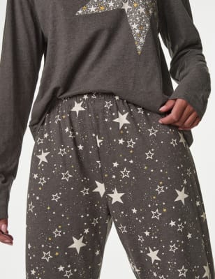 Pijama de pantalón largo con top de manga larga