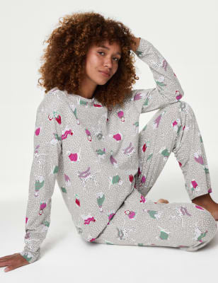 Pijama de pantalón largo con top de manga larga