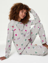 Pijama de pantalón largo con top de manga larga